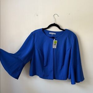 Danny & Nicole Royal Blue Bell Sleeve structured light jacket